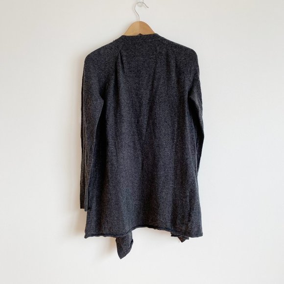 Loft NWOT Women's Wool Mix Drape Cardigan Sweater Open-Front, Gray, Size Medium - Picture 2 of 10